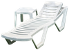 Adjustable Plastic Pool Lounge Chair with Side Table Mould