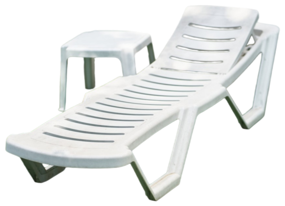 Adjustable Plastic Pool Lounge Chair with Side Table Mould